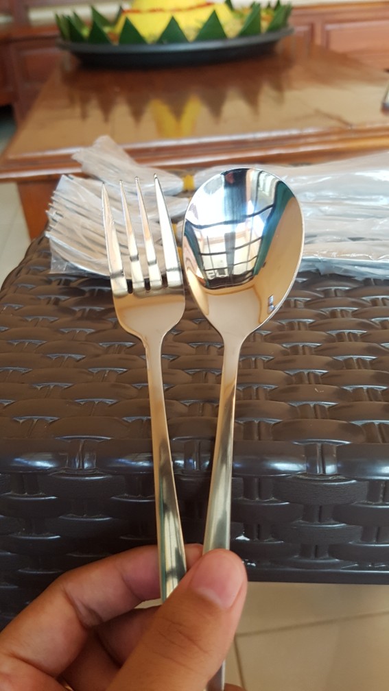 Alat Makan Sendok Garpu Korea Stainless