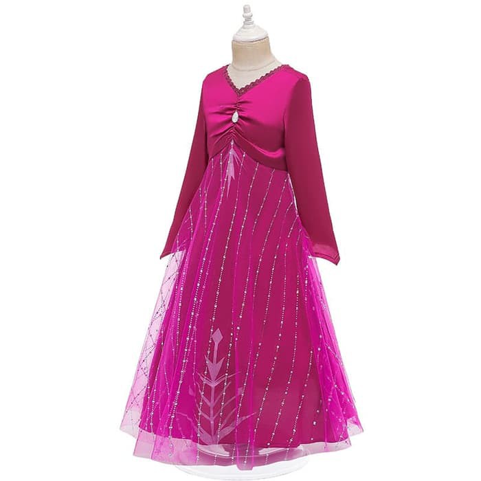 Frozen 2 costume kostum anak princess elsa dress fucshia frozen 2