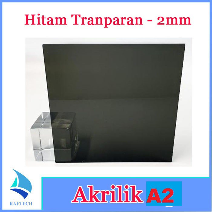 Akrilik A2 Lembaran 2mm Acrylic 2 mm Hitam Transparan Marga Cipta