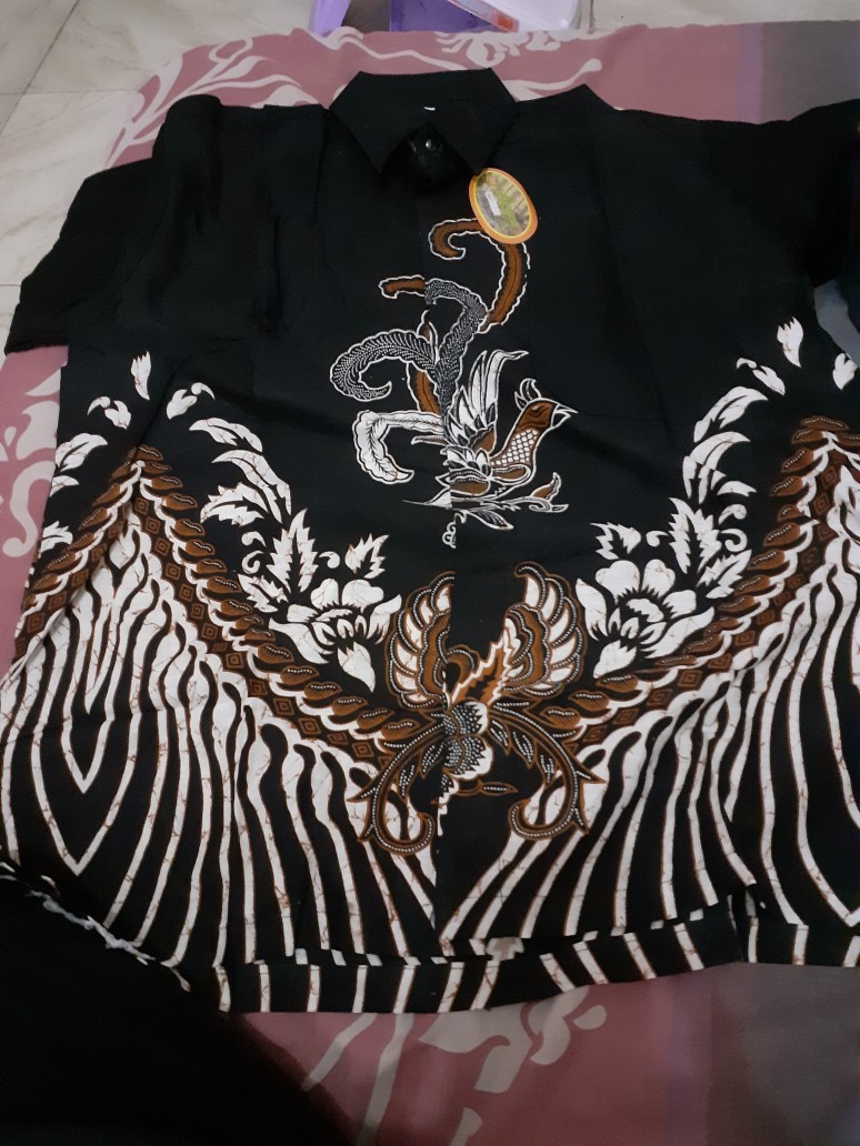 Bswart Batik Hrb026 Kenongo Hem Pendek Padi Pekalongan M L Xl Batik Pria Murah Modern Grosir