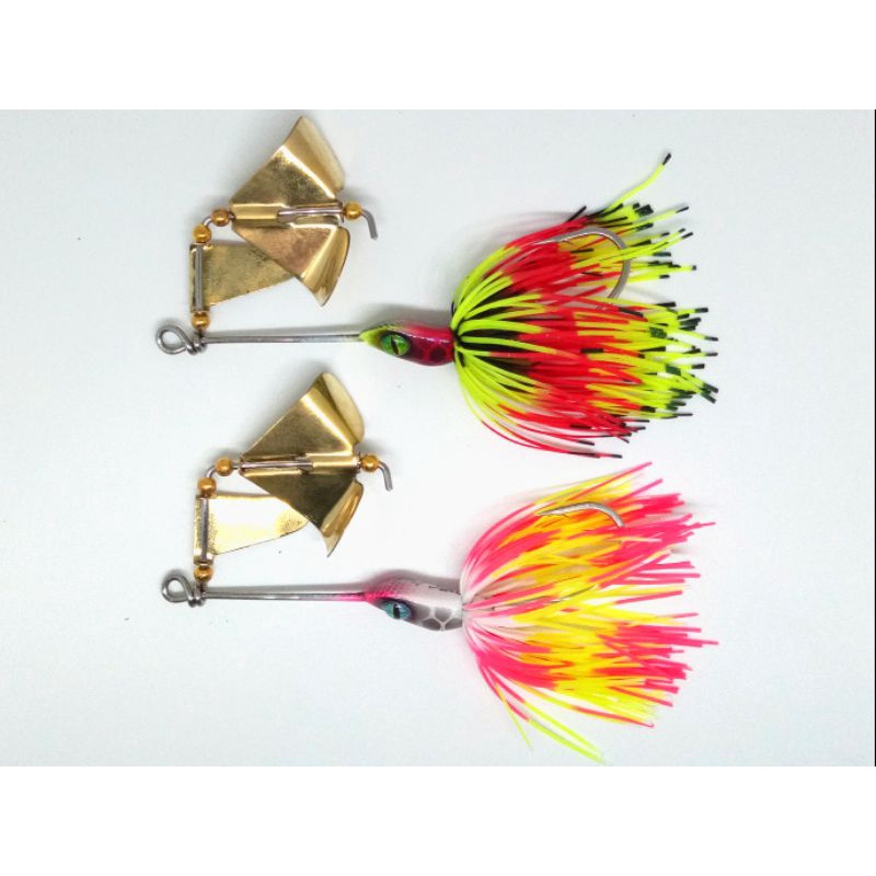 BUZZ BAIT PROPELLER KUNINGAN 18GRAM. BUZZBAIT ZAL LURE. BUZZBAIT  UMPAN CASTING TOMAN