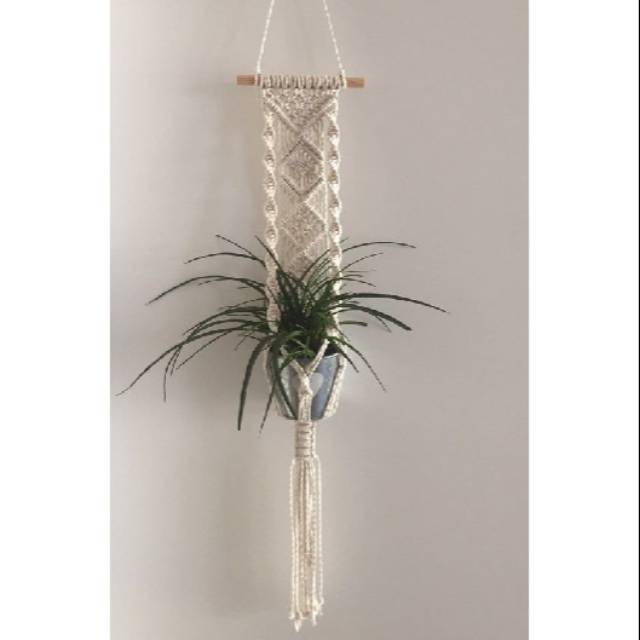 READY STOK) macrame pot gantung / macrame plant hanger (POT 014)