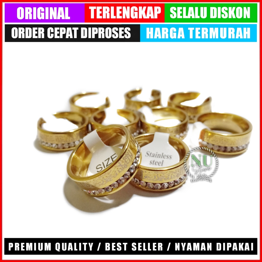 Cincin Tauhid Emas Permata Cincin Majelis / Cincin Tauhid / Cincin Isami