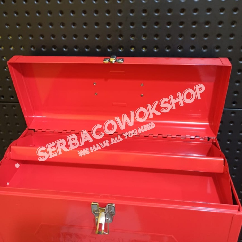 Maxpower Tool Box Besi 17 Inch 2 Susun Toolbox 43x18x19 cm Termurah Berkualitas