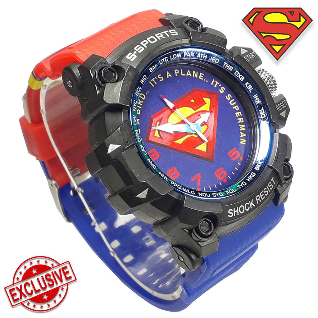 Jam Tangan Superman Red Blue