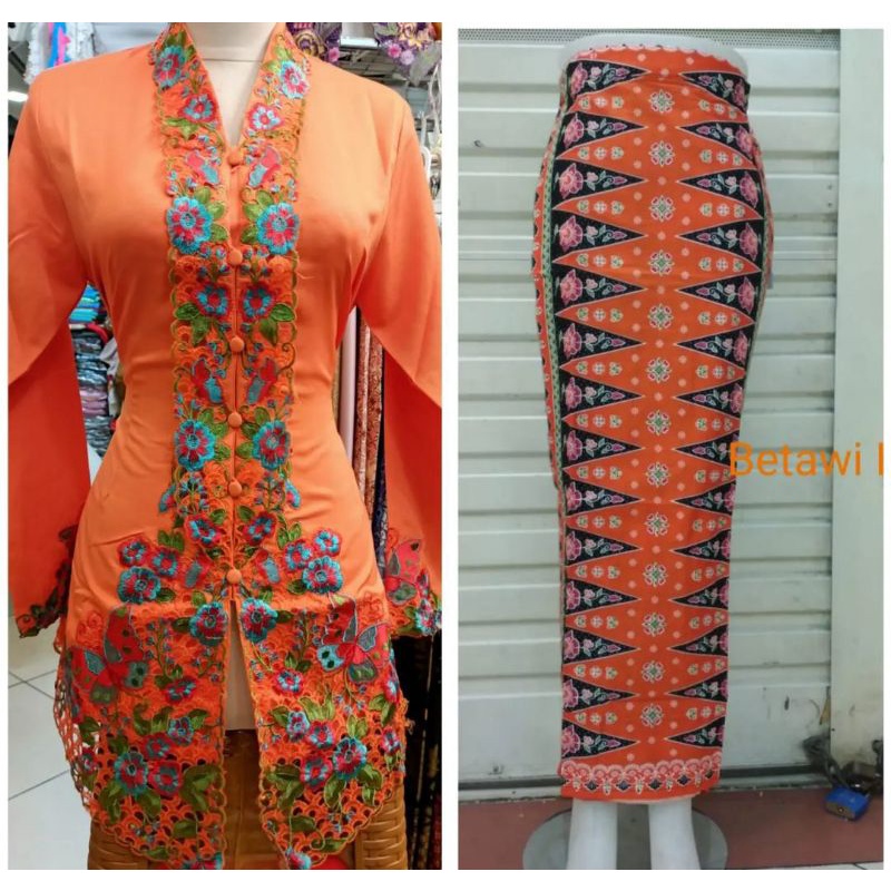 KEBAYA ENCIM BORDIR BUNGA // BUNGA WARNA // BORDIR TIMBUL