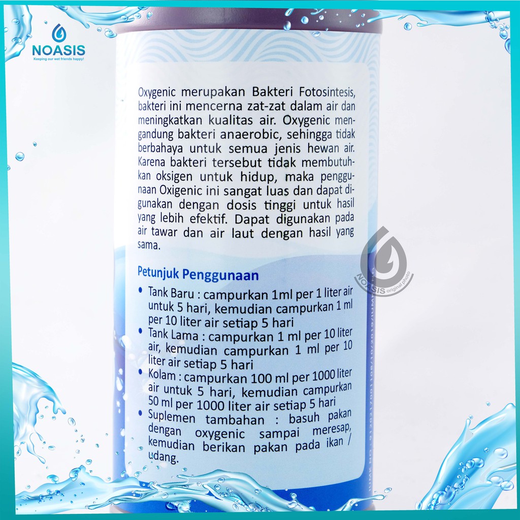 OXYGENIC 1 LITER PROBIOTIK BAKTERI STARTER KOLAM AKUARIUM AQUASCAPE 1L