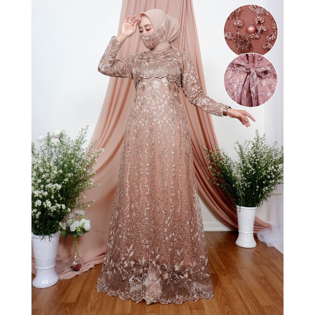 Gamis Aulia Novie / Kebaya Modern / Gamis Pesta Mewah / Kebaya Gamis / Gamis / Kebaya Kondangan