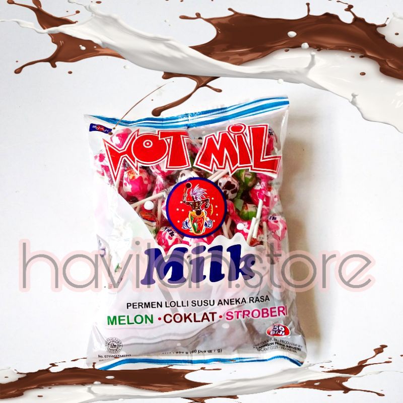 

Bronson Hotmil Permen Lolli Susu Aneka Rasa 1 Pack isi 50pcs