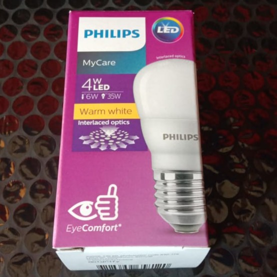 Lampu Bohlam LED Philips 4W 4 Watt 4Watt 4 W CoolDayLight Putih