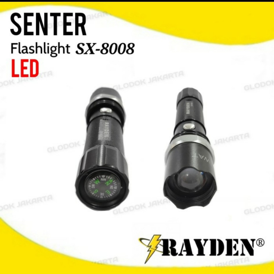 Senter Police SWAT Senter LED Flashlight Waterproof SX8008