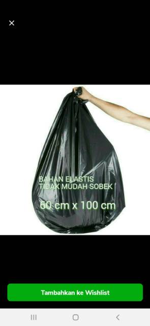 PLASTIK SAMPAH 60CM X 100CM PER PACK BAHAN ELASTIS GROSIR TERMURAH