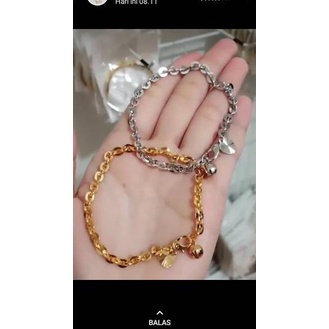 Paling Diminati.. GELANG RANTAI WANITA NORI LAPIS EMAS IMITASI