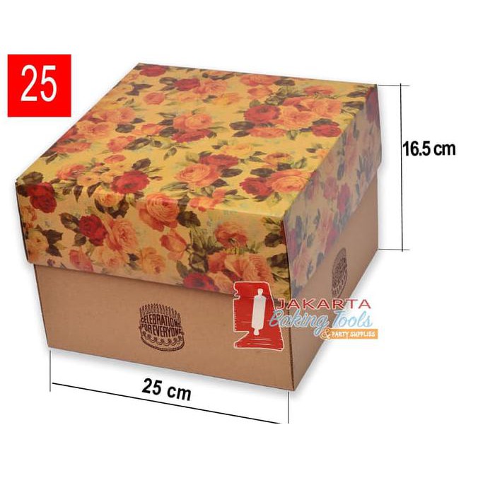 

Box Kue Wilton / Dus Kue 25X25X16.5Cm '