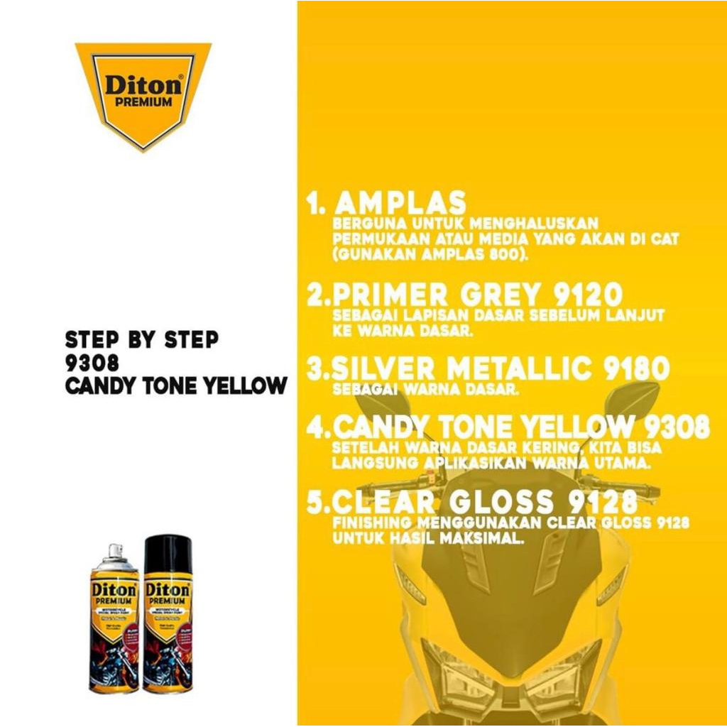 Cat Pilox Diton Premium Candy Tone Yellow 9308 400cc kendi cendi kuning