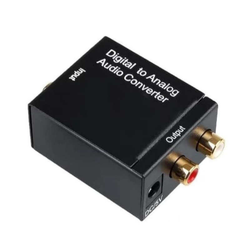 CONVERTER AUDIO DIGITAL TO ANALOG COAXIAL TOSLINK KE 3.5MM AUX RCA R/L