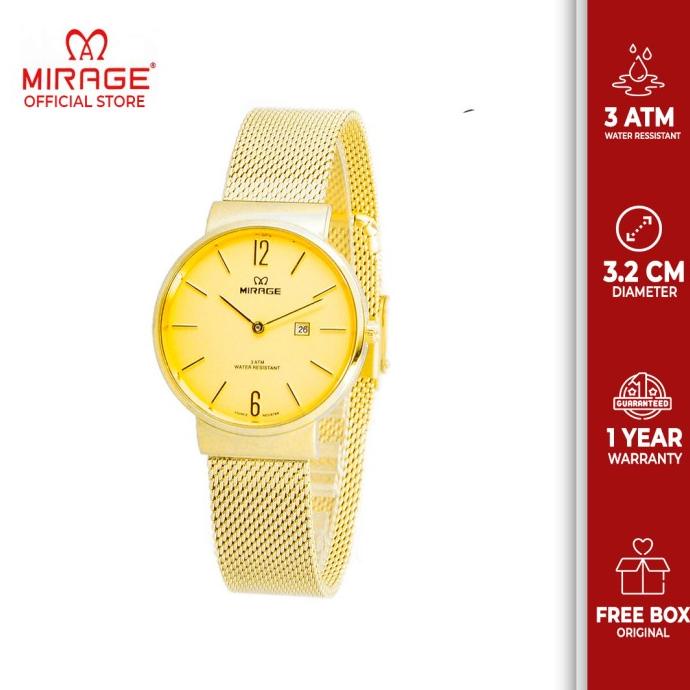 EMAS PASIR Jam tangan Wanita MIRAGE ORIGINAL DW 8624L pK barang ada