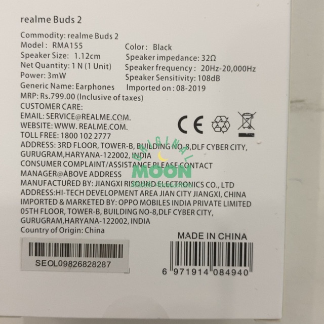 Handsfree Realme buds Original Ori - Earphone Handfree Real Me U1 U2 C1 C2 2