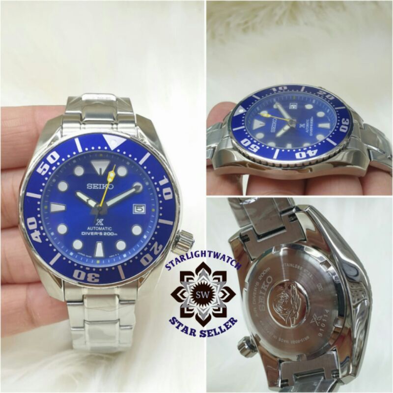 jam tangan seiko diver's automatic stainless mesin original