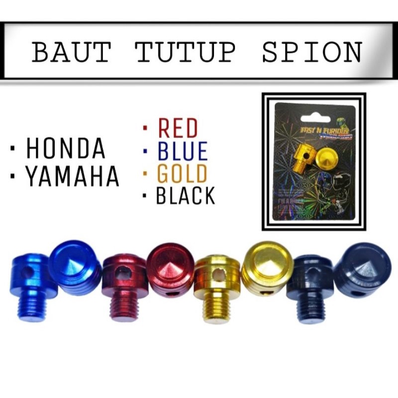 TUTUP BAUT SPION NMAX PCX SCOOPY VARIO BEAT MONEL BAUT SPION NMAX LEXY UNIVERSAL MOTOR HONDA/YAMAHA