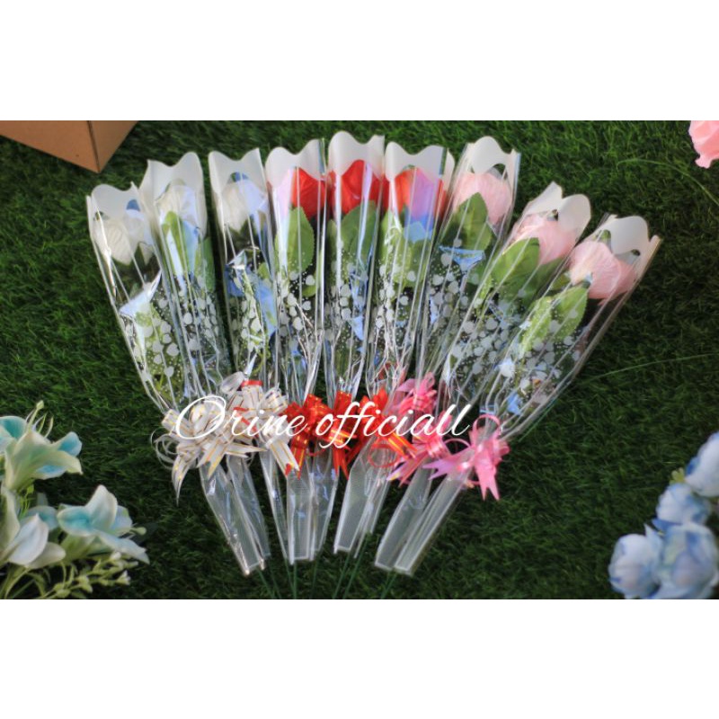 bunga mawar artificial 1 tangkai / bunga mawar murah / bunga mawar artificial murah