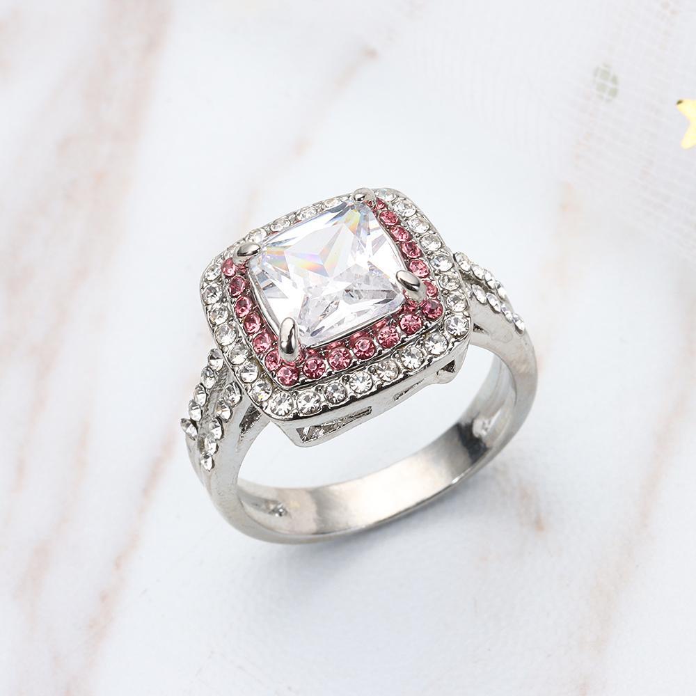 Cincin LILY Mode Baru Zirkon Sederhana