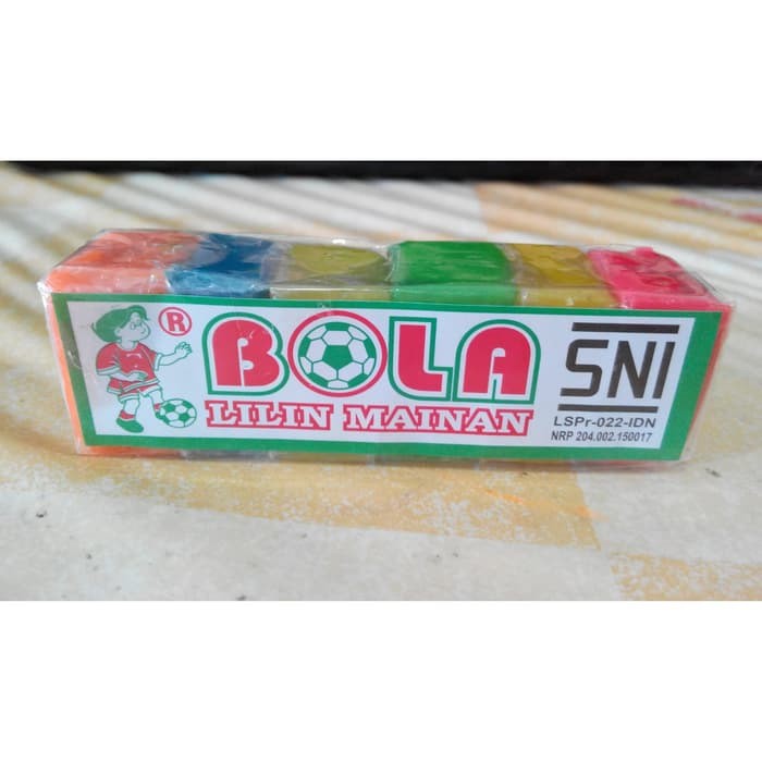 Lilin Mainan Kecil / Plastisin / Playdough Merk BOLA SNI Aman - 1 Lusin