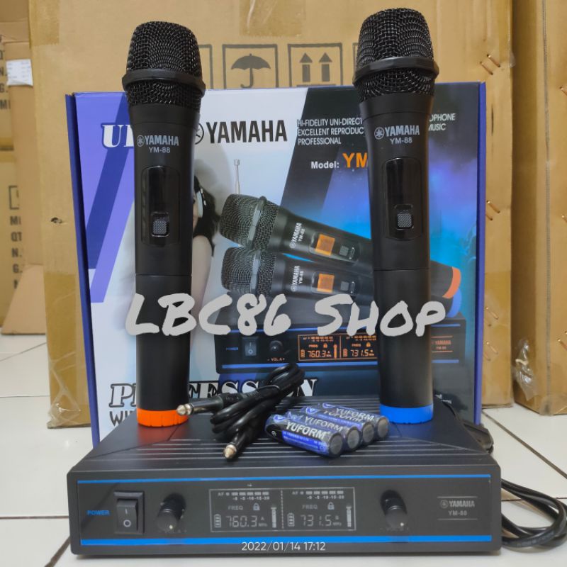 mic wireless YAMAHA YM-88 Wireless microphone Yamaha ym-88 terbaru