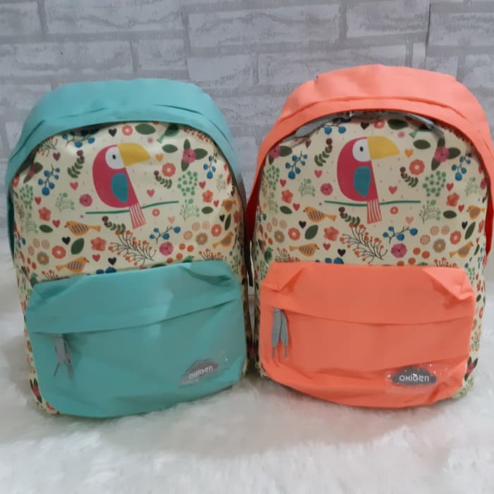 Tas Ransel / Backpack / Tas Fashion Oxygen - Motif Parrot