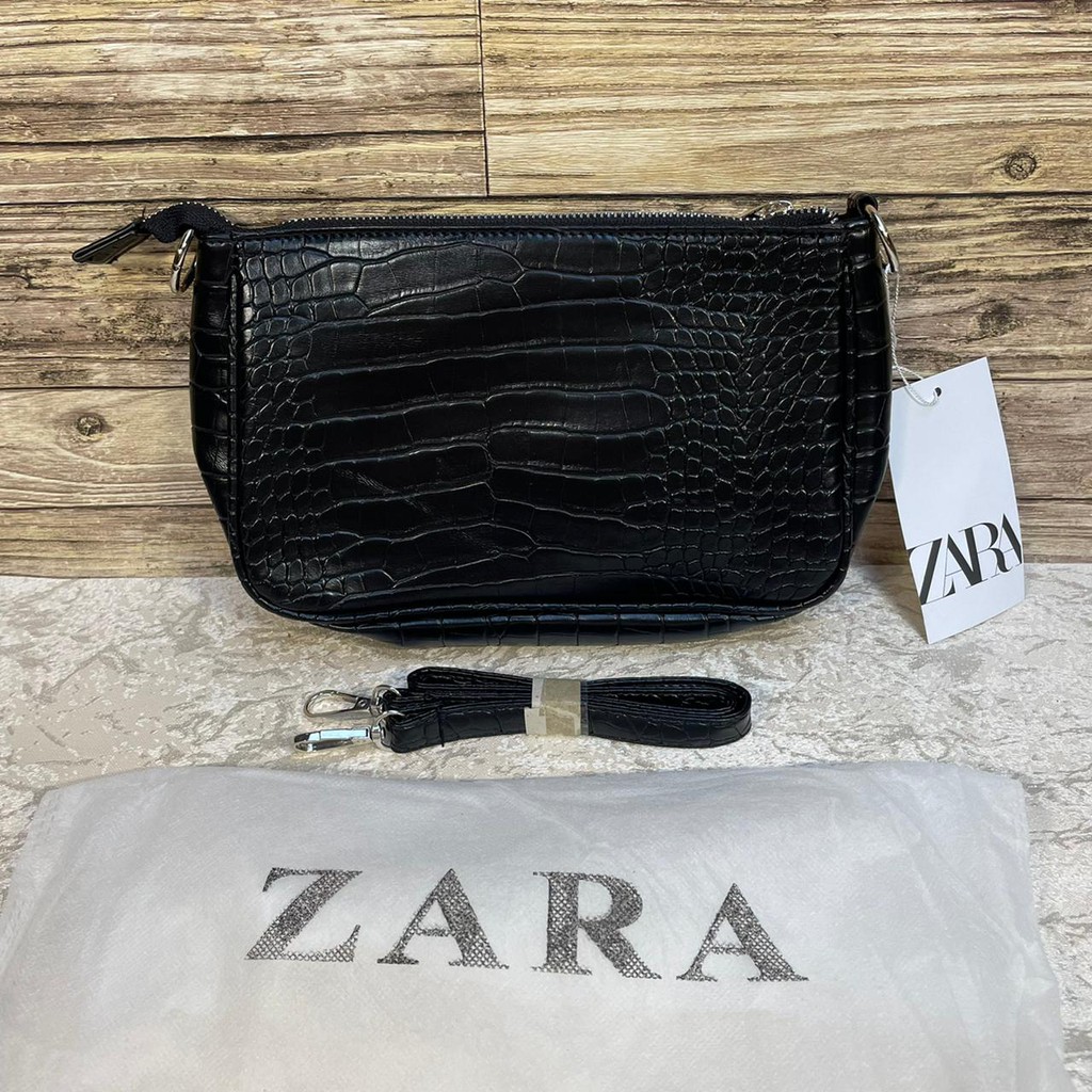 Shoulder Bag Zara Croco FREE DUSTBAG / Tas Selempang Bahu Leather Tas Kulit