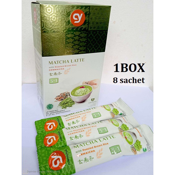 [HALAL] CY Matcha Latte GENMAICHA 3in1 280gr With Roasted Brown Rice Macha Green Tea