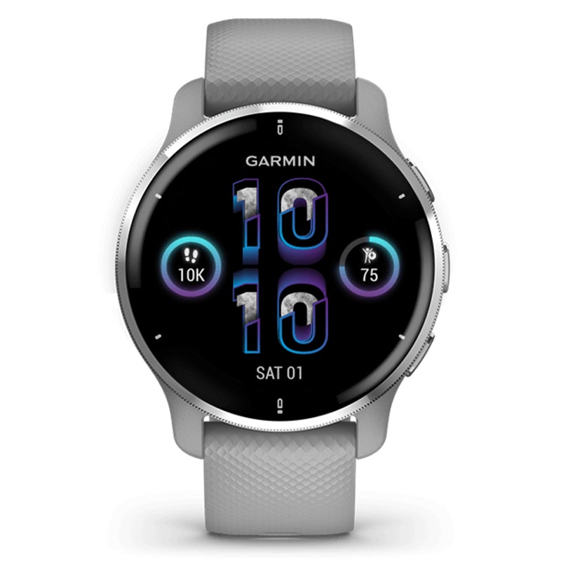 JAM TANGAN GARMIN SMARTWATCH PRIA SMARTWATCH WANITA VENU 2PLUS GPS POWDER GRAY PASSIVATED KORSEA VEN