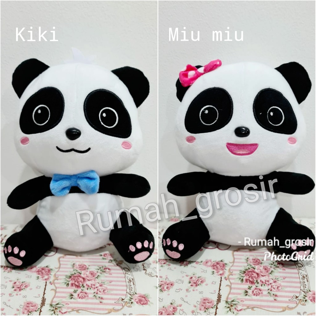 Boneka Baby Bus Panda Sitting Kiki Miu Miu Ukuran Kecil