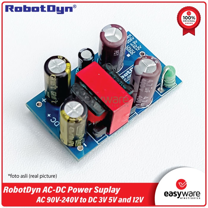 RobotDyn AC-DC Power Supply Module AC 90-240V to DC 3V 5V 12V