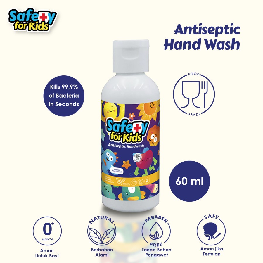 Hand Wash Antiseptic 60ml By SAFETY FOR KIDS SANITIZER