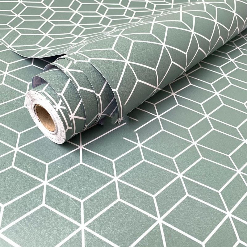 Wallpaper Dinding 3D Abu Abu Silver  || Wallpaper Dinding Kamar Tidur Biru 3D | Wallpaper Kream Tralis 3D-7