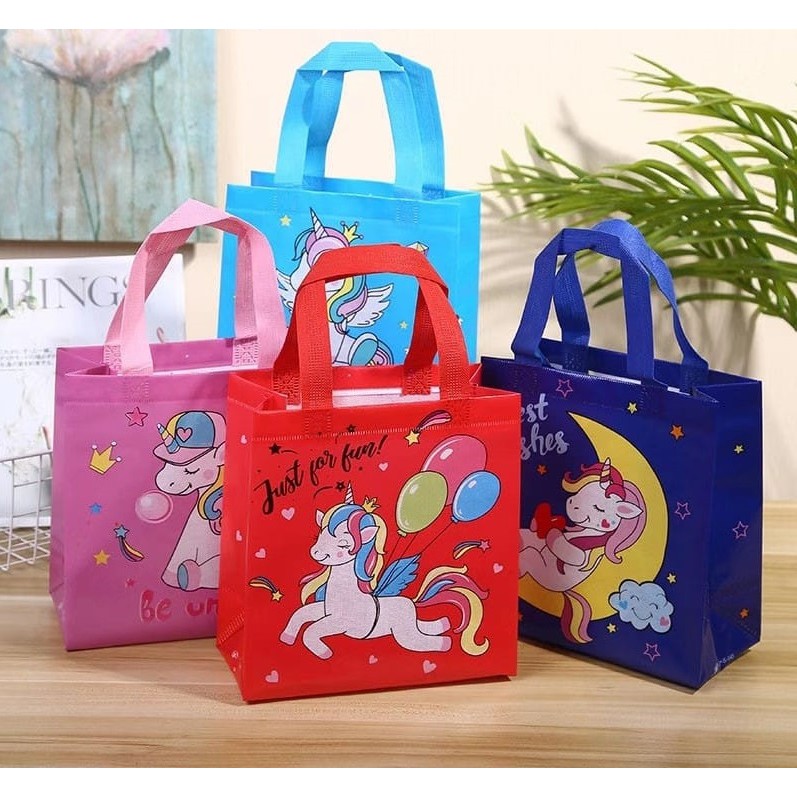 Tas ulang tahun anak karakter Unicorn | goodie bag unicorn LOL baby shark 23 cm satuan-5