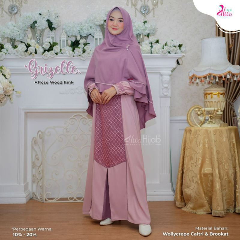 GAMIS SYARI  GRIZELLE 1 SET KHIMAR || ALWA HIJAB