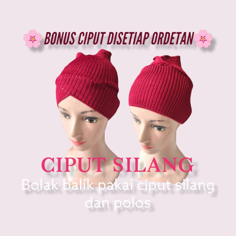 CIPUT RAJUT SILANG / Ciput Melody Ciput Rajut Daleman Kerudung