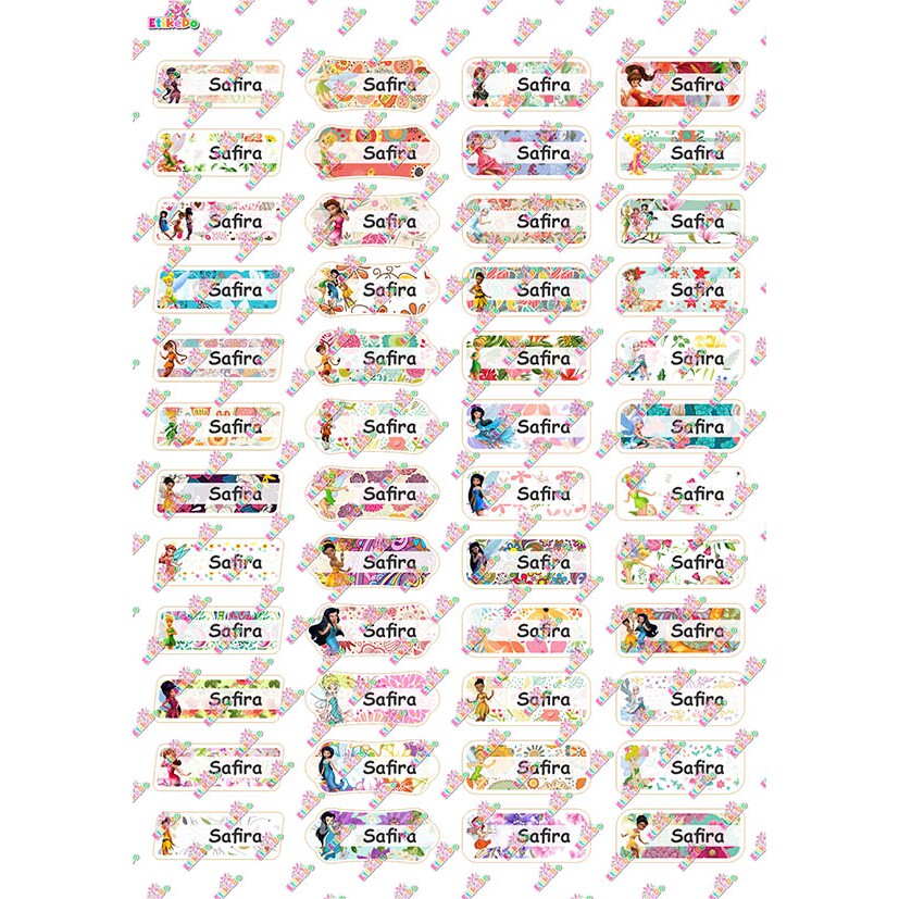 

LABEL NAMA FAIRY TINKERBELL 192 STIKER - ANTI AIR/LUNTUR-1 Nama FR1XS1