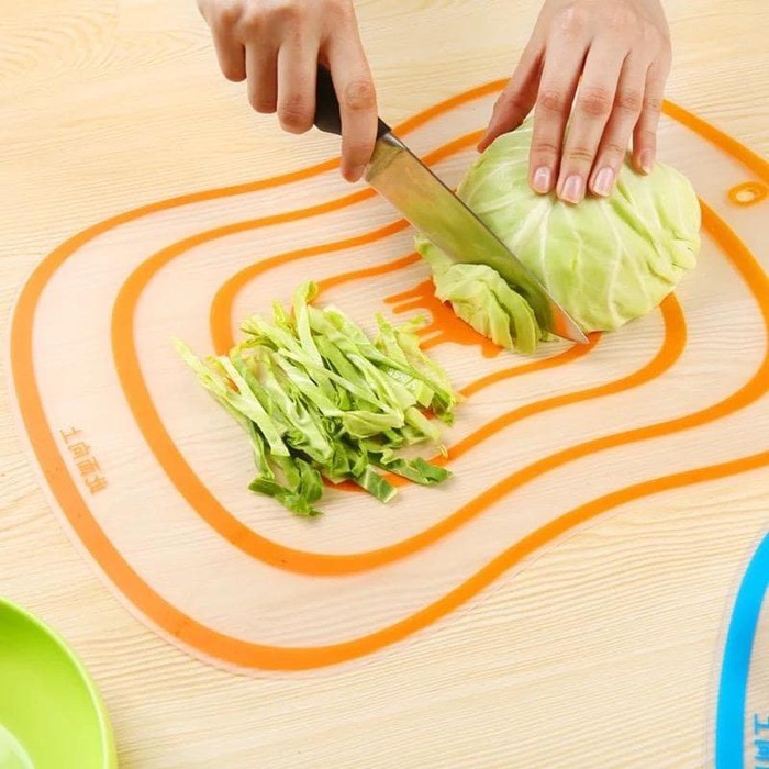 HARGA PROMO!! Serbaguna Cutting Board Talenan Dapur Plastik Telenan Tipis Transparan Alas Potong