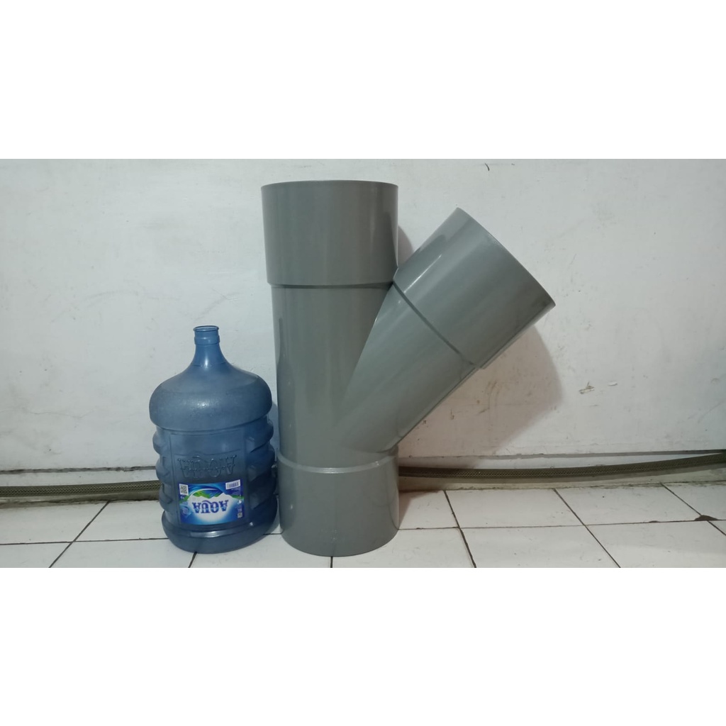 Cabang Y branch 45 45° 10&quot; 10 inch fitting pipa PVC CM taiwan AW ada 10x6 dan 10x8 cabang pembagi Y bisa untuk semua merk pipa