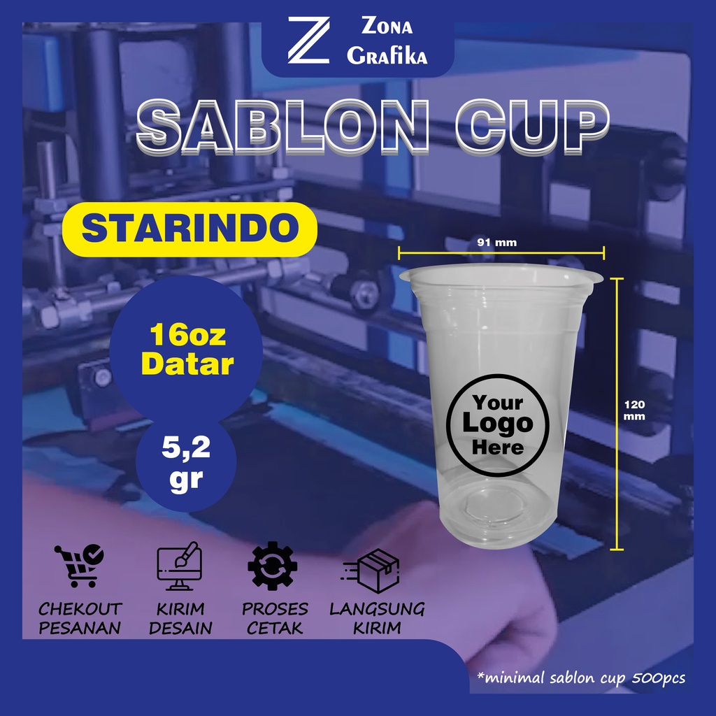 Sablon Cup STARINDO 16 oz