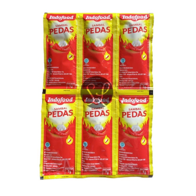 Indofood Sambal Pedas Sachet 9gr Isi 36pc Sachet