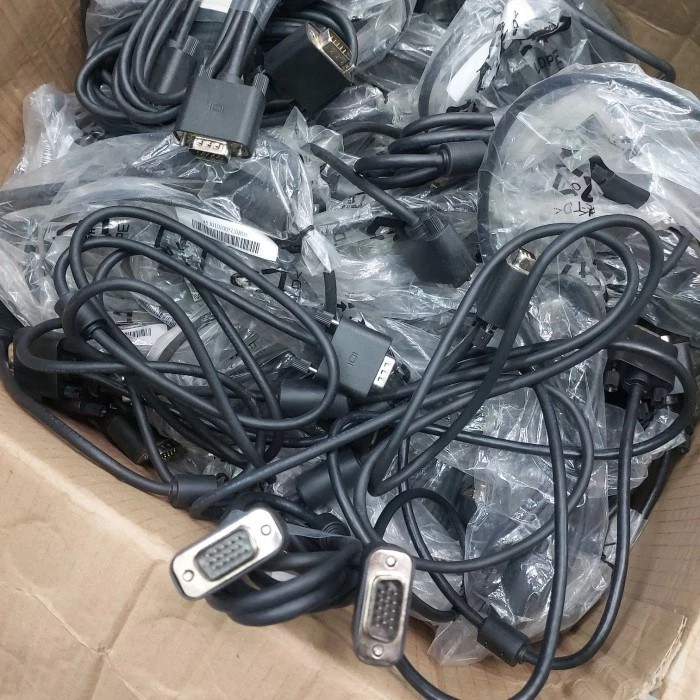Kabel Vga Original Ex Led Dell 2 Pcs