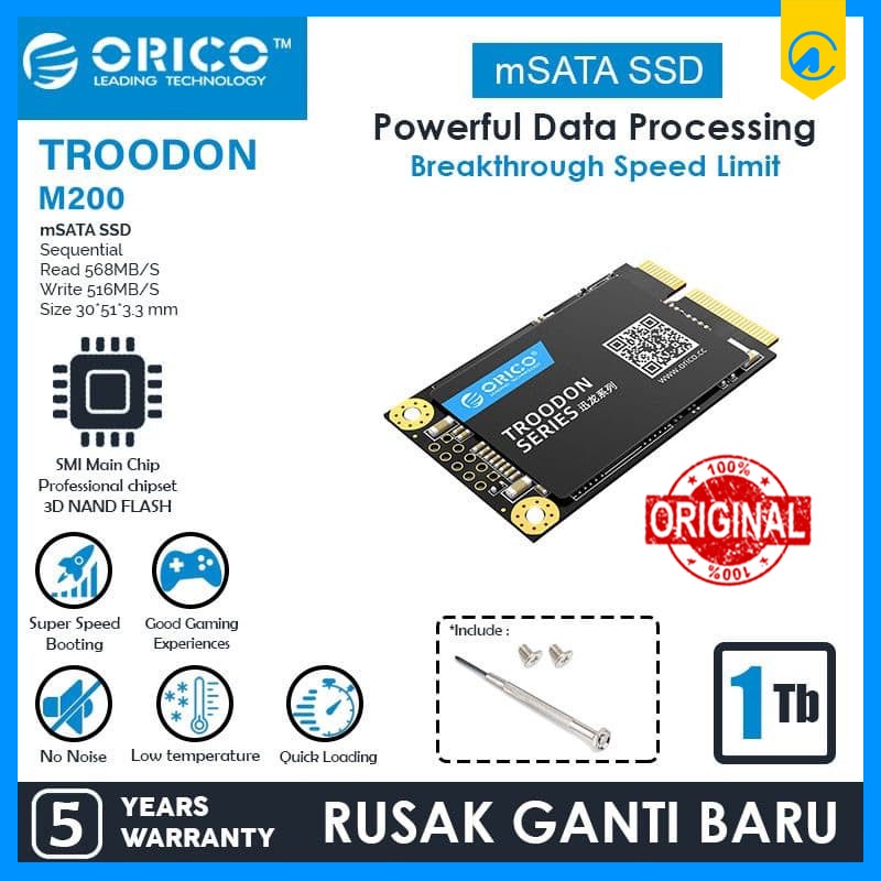 Orico M200 1TB mSATA SSD Troodon