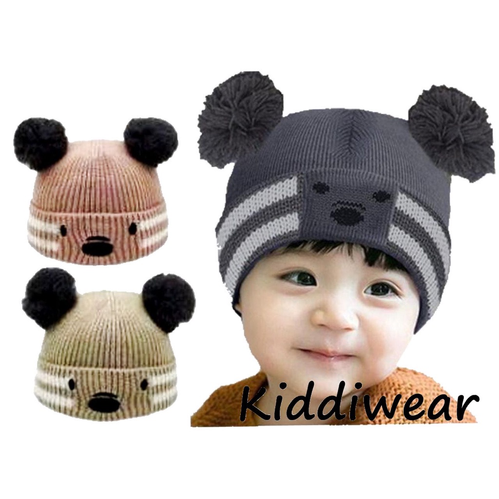 kiddiwear TOPI ANAK TOPI RAJUT POMPOM KOALA TOPI BAYI KOALA RAJUT TP1