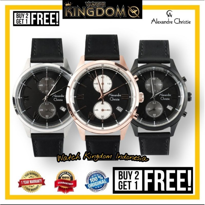 Terbaru Jamtangan pria Alexandre christie 6575 / ac6575 / ac 6575 100% original garansi resmi