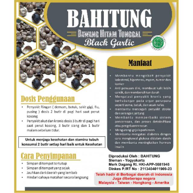 

BAHITUNG (BAWANG HITAM TUNGGAL)