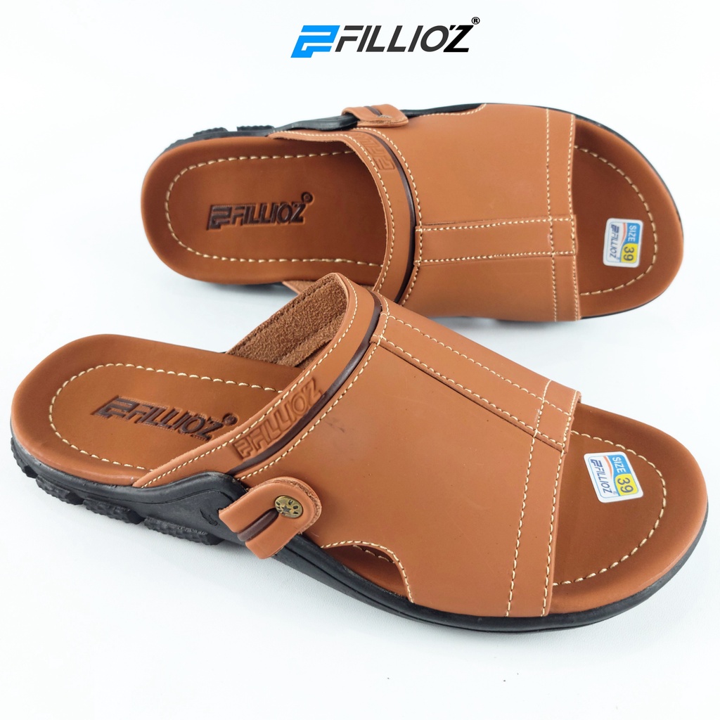 Sandal Pria Casual Kulit Simpel Elegan Original Fillioz F73